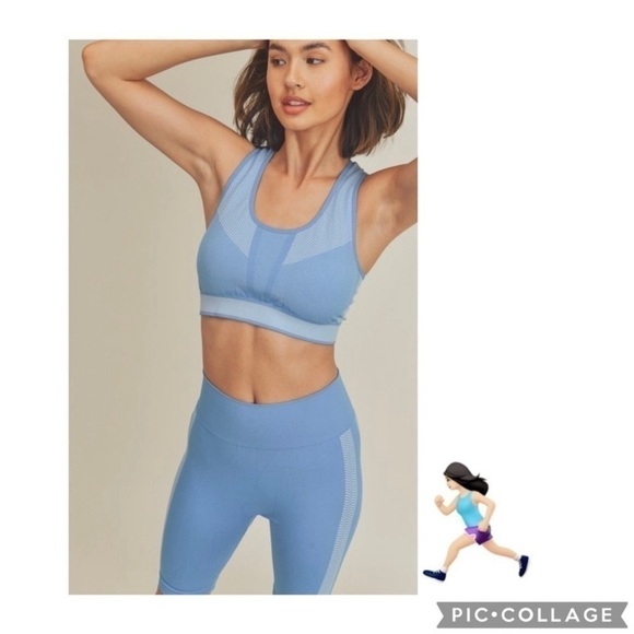 Baby Blue 2 Piece Workout Sport’s Shorts & Top - Picture 4 of 4